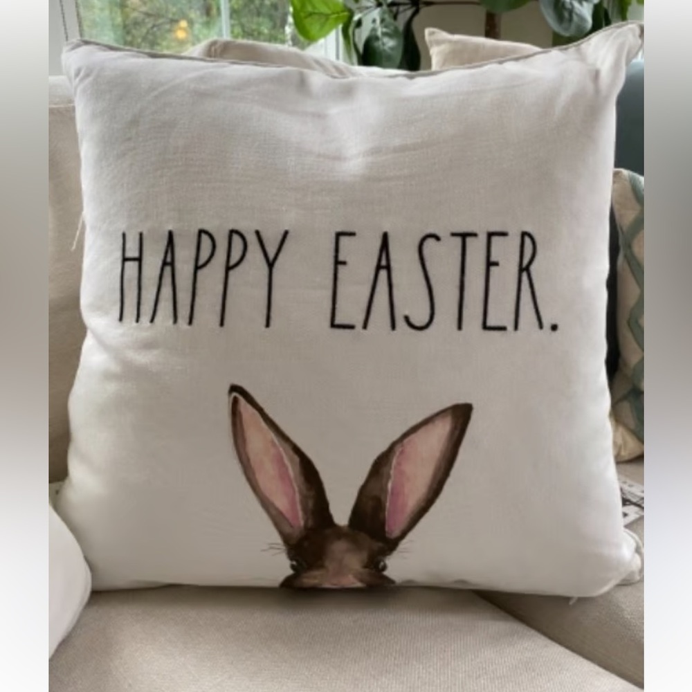 Easter Bunny Rae Dunn Decorative pillow - white - Picture 3 of 3